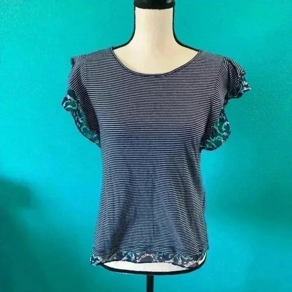 Maison Jules blue striped shirt in size small - Picture 1 of 4